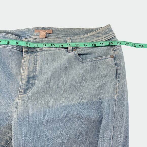 Chicos Jeans Size 3 14-16 Straight Leg Denim Regular Blue Light Wash - Picture 6 of 9
